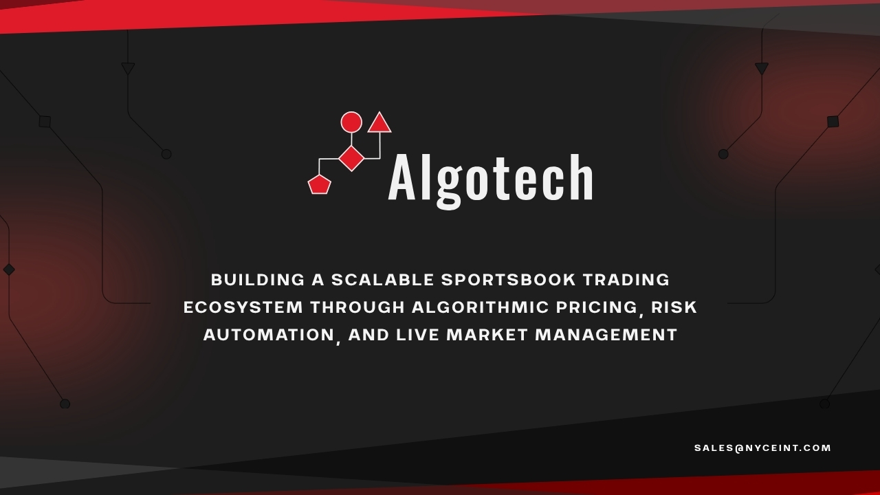 Algotech graphic for a scalable sportsbook trading ecosystem