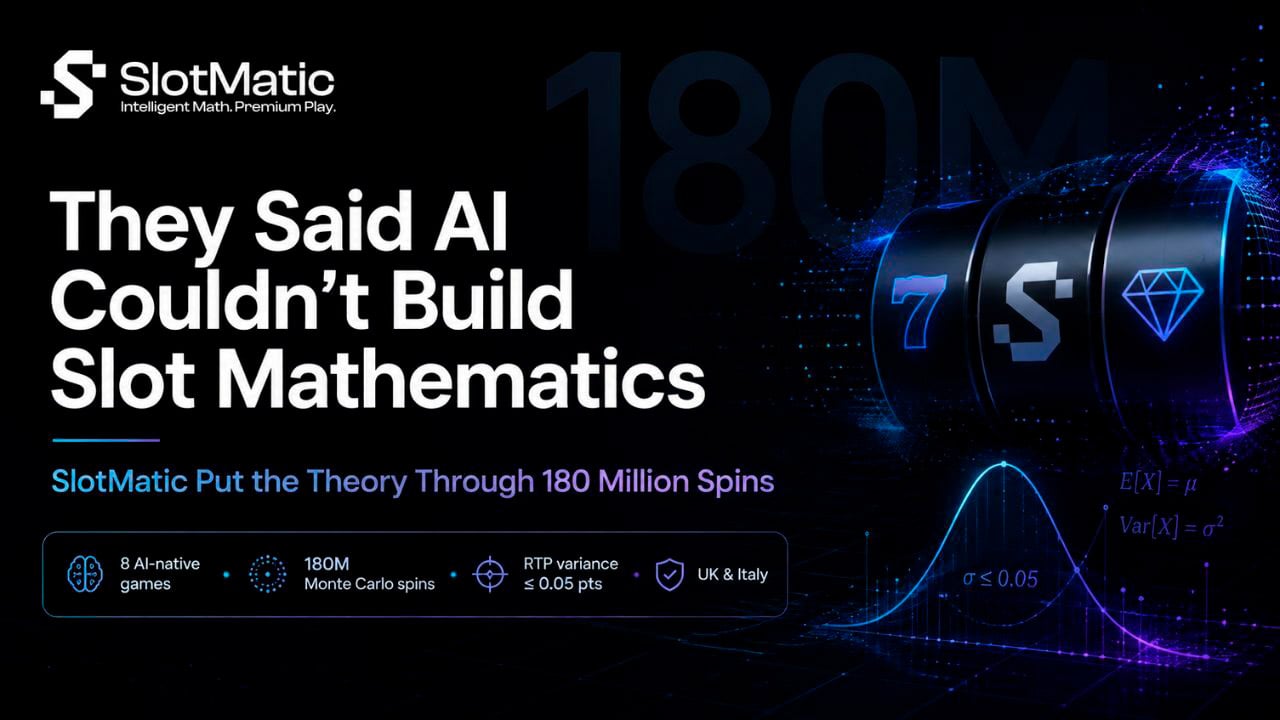 Featured image for They said AI couldn’t build slot mathematics. SlotMatic put the theory through 180 million spins