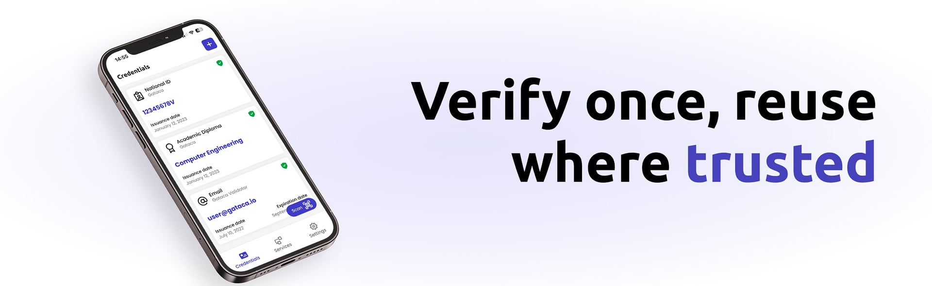 Gataca reusable credentials: Verify once, reuse where trusted