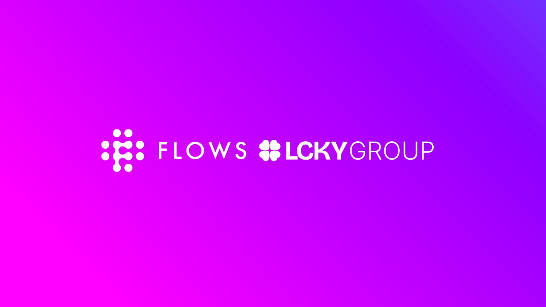 Flows and LCKY Group partnership logos