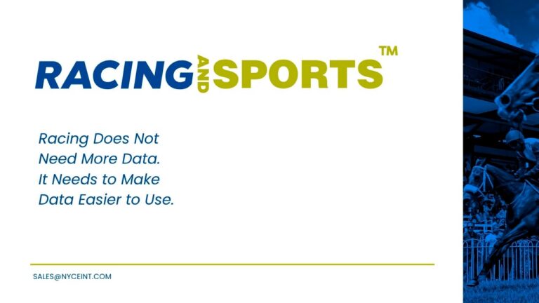 Racing does not need more data. It needs to make data easier to use.
