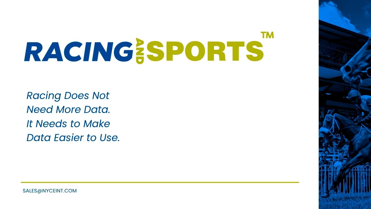 Racing and Sports: Racing needs to make data easier to use